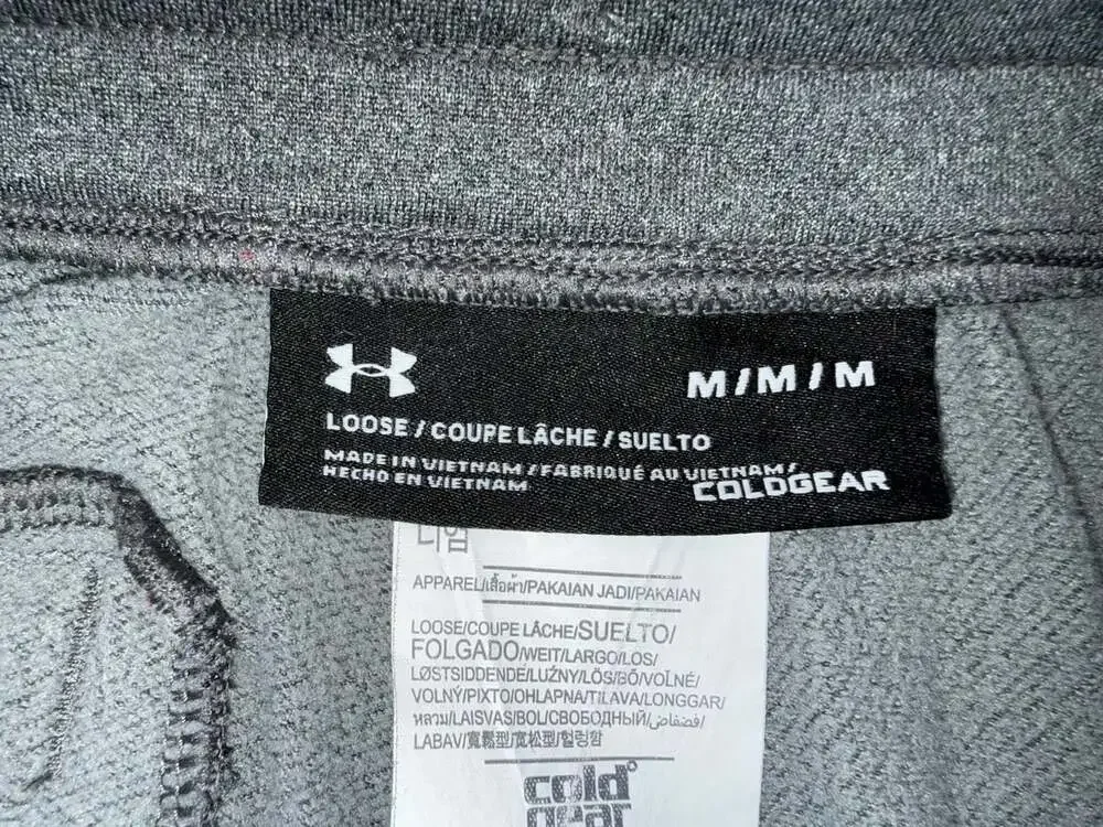 Under Armour Coldgear Loose Fit Joggers Pants Mens Medium Gray Tapered Leg Gym